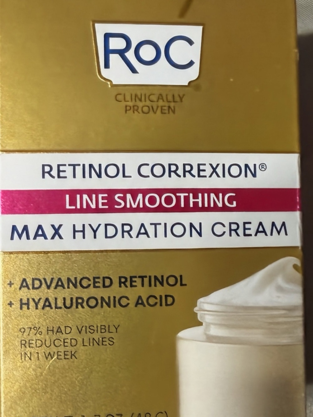 Rock Revival Retinol Correxion Max Hydration Cream - Gold, White, Pink